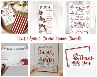 That’s Amore Bridal Shower Bundle: Hand-Drawn Italian Tomato Theme (Digital Download)