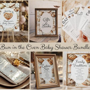 Bun in the Oven Baby Shower Bundle: Baking Theme (Digital Download)