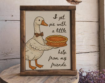 Friendsgiving Goose Sign – Printable 8x10 Thanksgiving Table Sign - Instant Download Cottagecore Decor