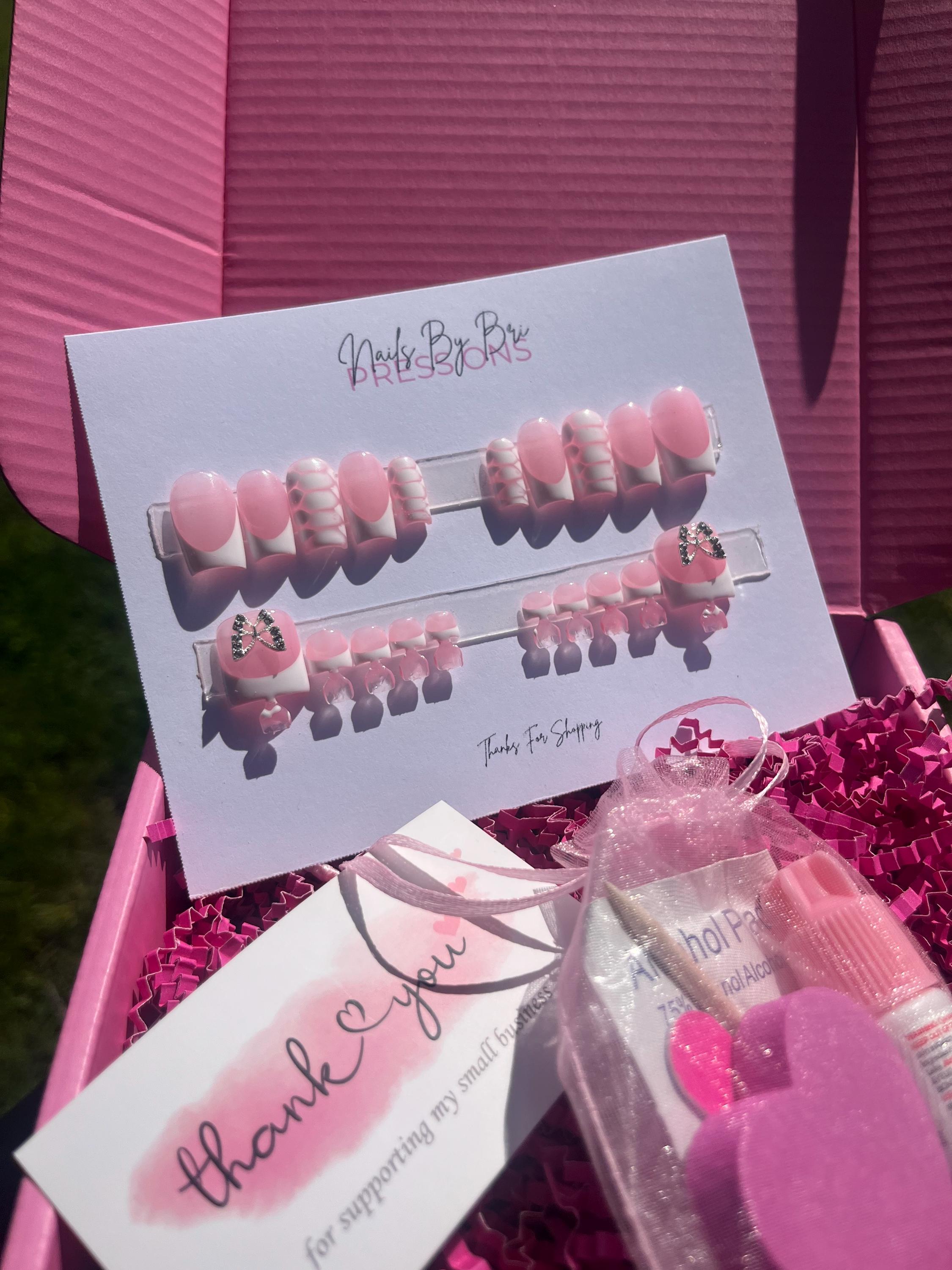 Toe Nail Press Ons Matching Set Press Ons Mani Pedi