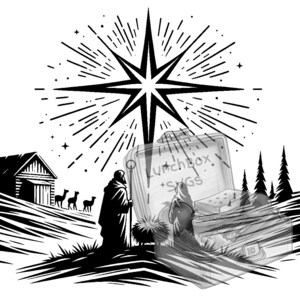 Star Of Bethlehem Shining Bright Scene SVG Bundle