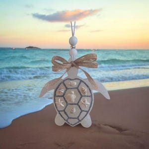 Handmade and Painted Sea Turtle Freshie for Car or room