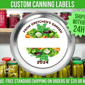 Vegetable Garden Canning Label Custom From The Kitchen Of Canning Label Personalized Canning Label Food Gift Label Custom Mason Jar Label image 4