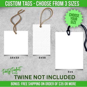 Custom Logo Price Tag Personalized Photo Gift Tag Label Custom Text Gift Tag Thank You Tag Baby Shower Tag Personalized Wedding Favor Tag image 2
