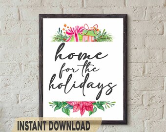 DIY Christmas Printable Wall Art Instant Download, PDF, JPEG, Wall Art Printable, Christmas Poster
