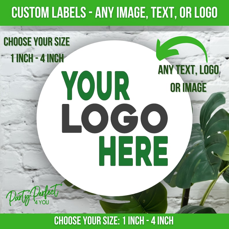 Custom Sticker Personalized Sticker Round Sticker Logo Sticker Photo Custom Text Sticker Business Sticker Custom Logo Label Photo Label image 1