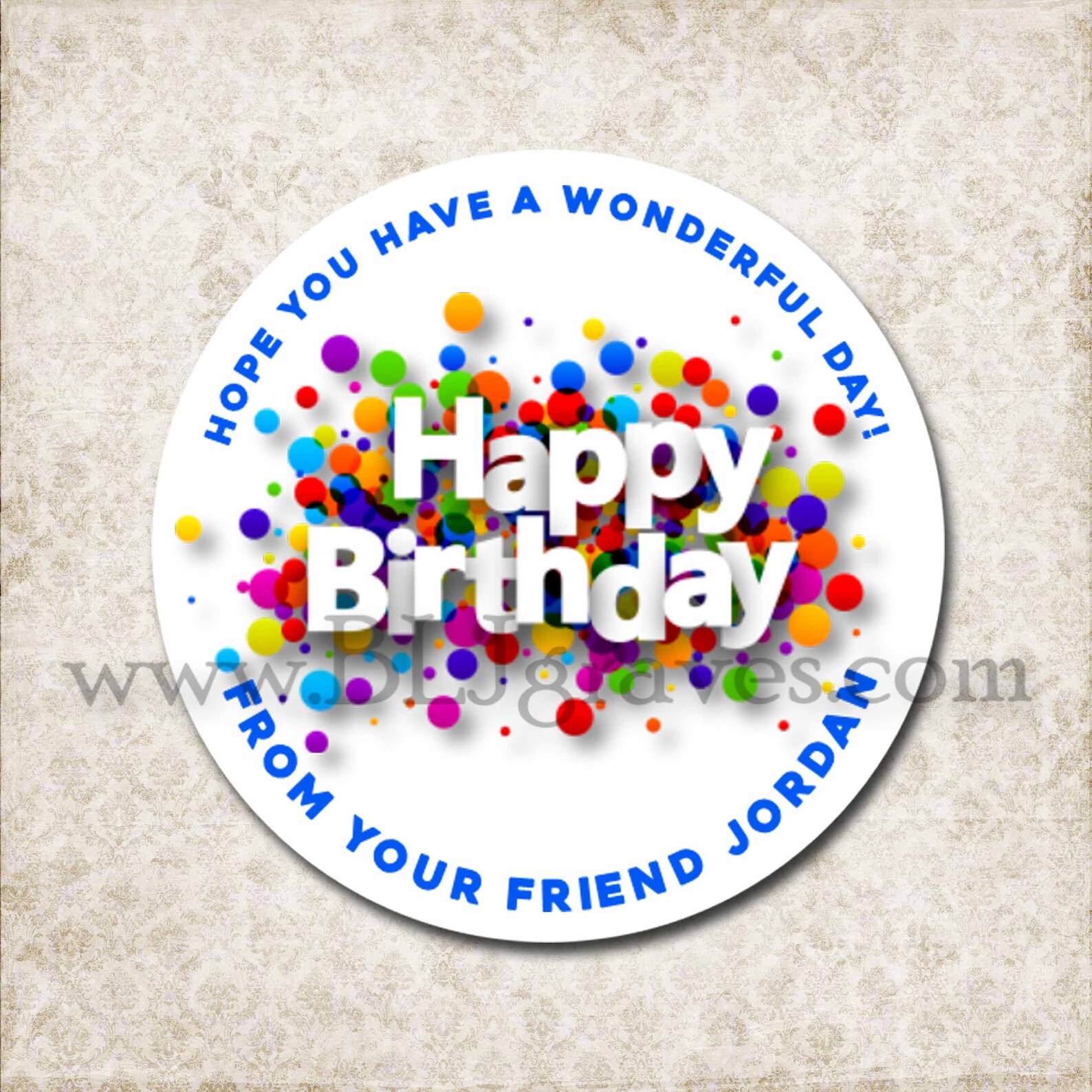 Happy Birthday Stickers Custom Birthday Sticker Labels Etsy
