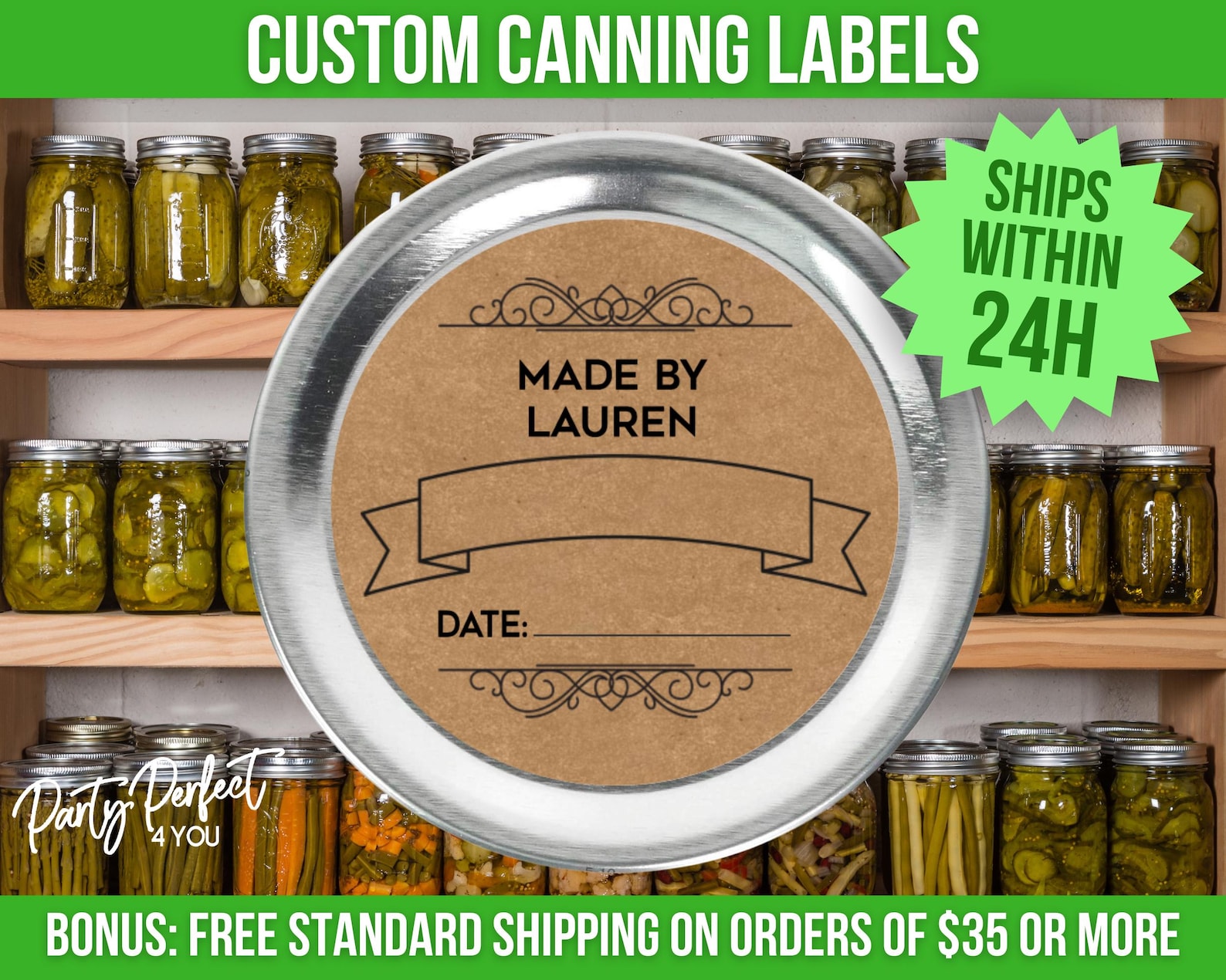 Custom Homestead Canning Label Personalized Canning Jar Label From the ...