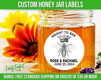 Etiquette personnalisée cadeau miel pour mariage Reine des abeilles personnalisée Étiquette cadeau cadeau miel pour mariage Étiquette cadeau miel pour fête de mariage