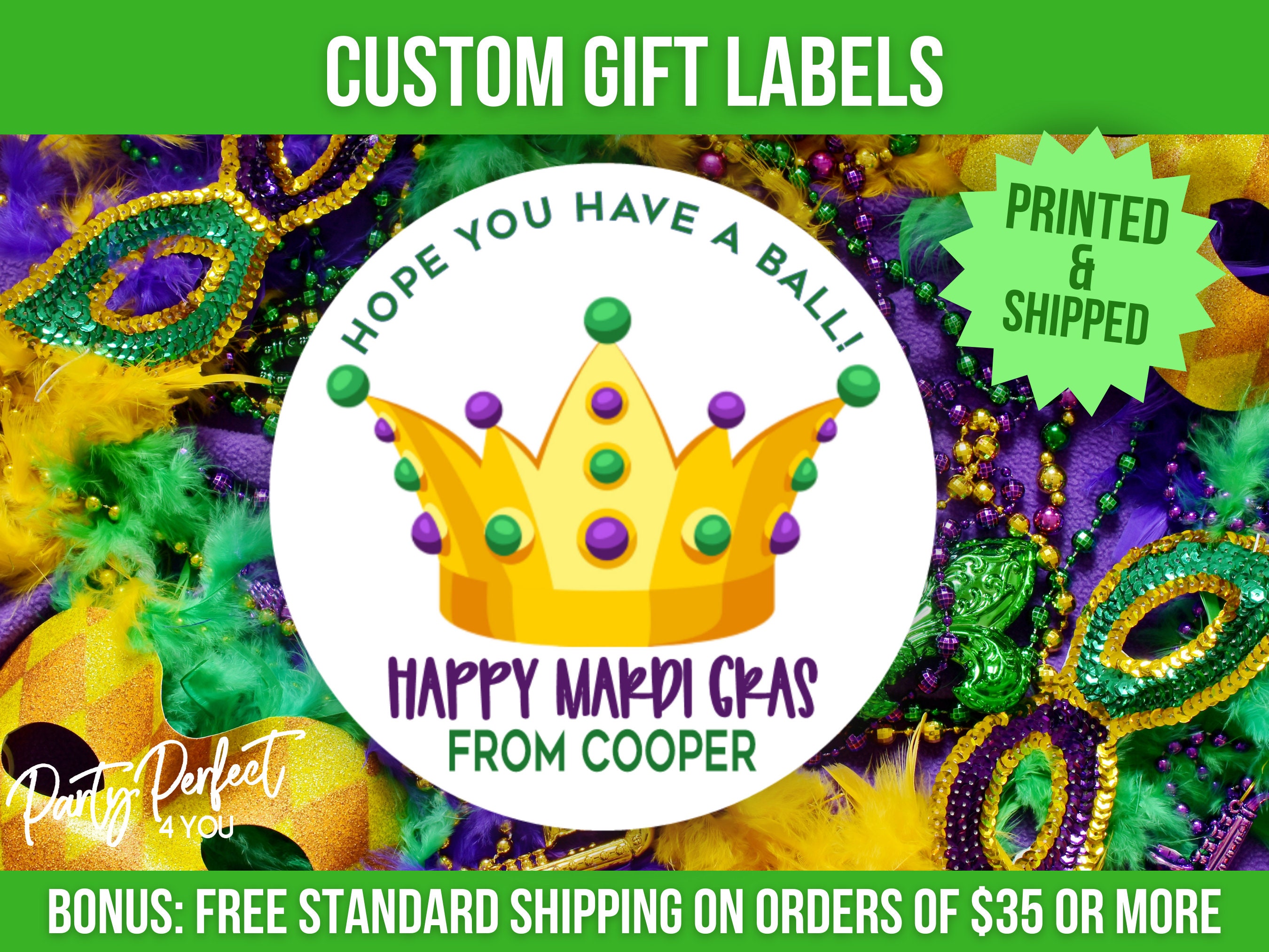 Mardi Gras Stickers, Set of 48 Purple Green and Gold French Fleur De Lis  Glitter Stickers, Louisiana Flower Symbol, Fat Tuesday Stickers. 