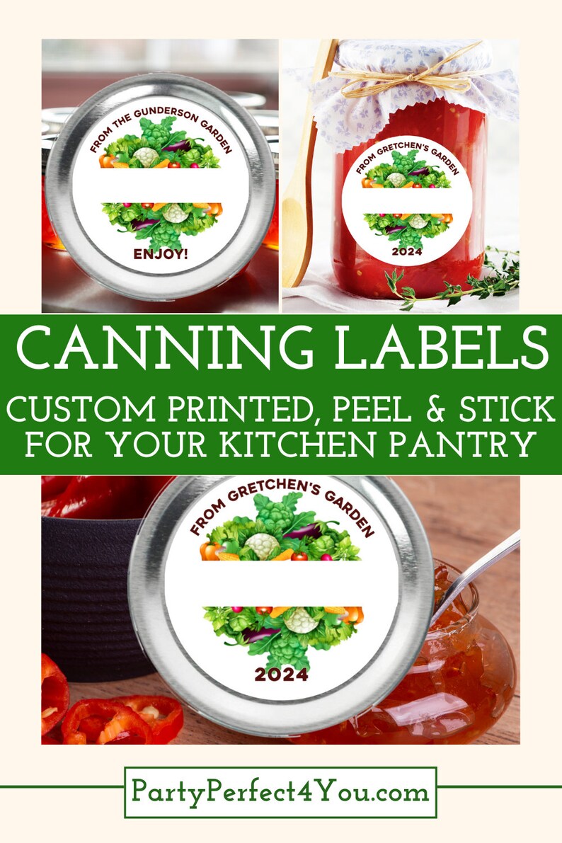 Vegetable Garden Canning Label Custom From The Kitchen Of Canning Label Personalized Canning Label Food Gift Label Custom Mason Jar Label image 10