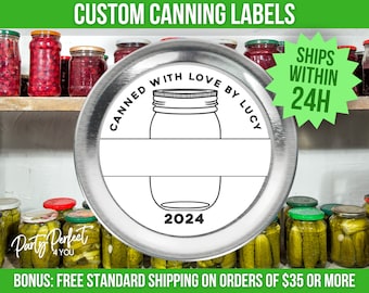 Custom Canning Label Personalized Homestead From The Kitchen Of Canning Sticker Custom Mason Jar Label Preserving or Pickling Label Cooking