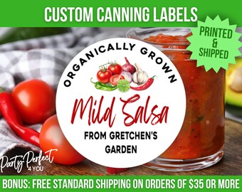 Salsa Canning Label Custom, Salsa Verde Gift Label Personalized, From The Kitchen Of Label, Custom Mason Jar Label, Pico De Gallo Label