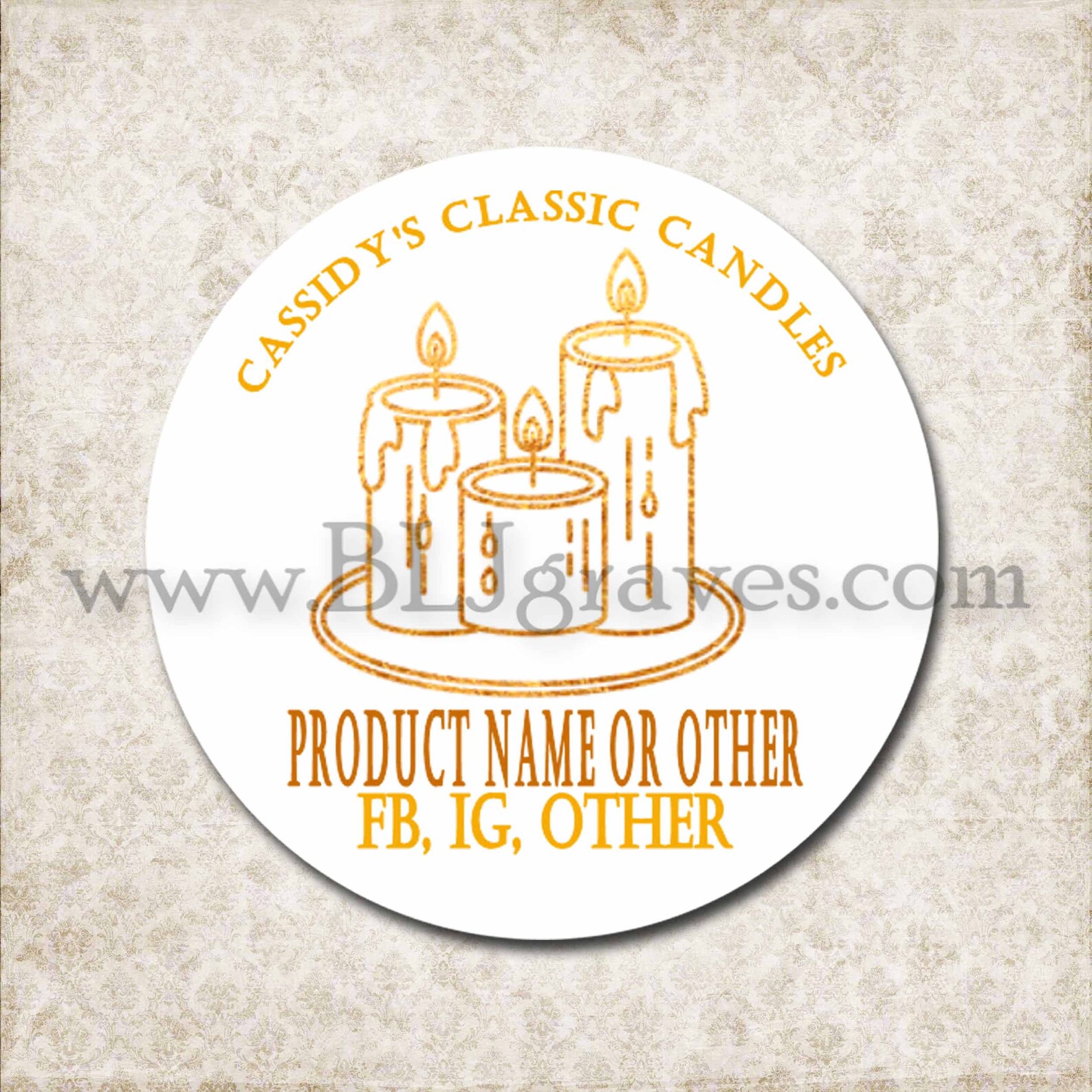 Custom Candle Business Logo Stickers Personalized Candle Logo Etsy