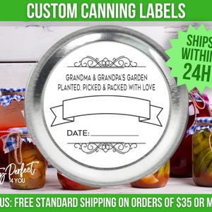 Personalized Canning Labels From the Garden Of Labels