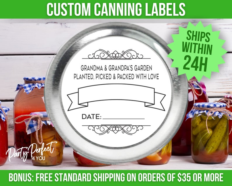 Personalized Canning Labels From the Garden Of Labels