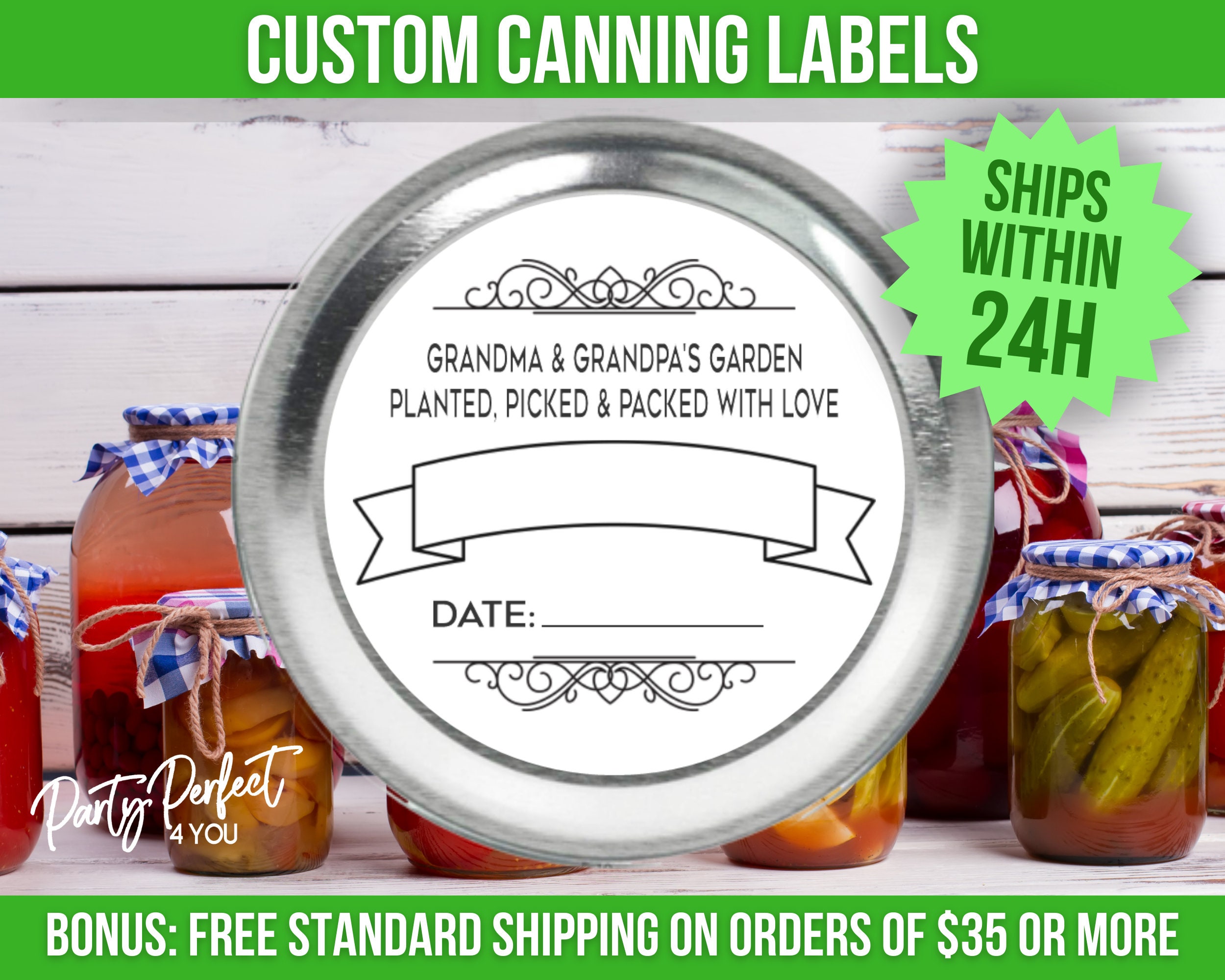 Custom Homestead Canning Label Personalized Canning Jar Label From the ...