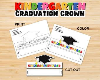 Kindergarten Graduation Cap Printable Activity Paper Graduation Cap Coloring Activity Template PDF Download Kids Paper Hat Crown Headband