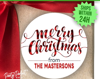Custom Christmas Canning Jar Label Christmas Canning Sticker Personalized Christmas Gift Tag Custom Mason Jar Label Personalized Gift Tag