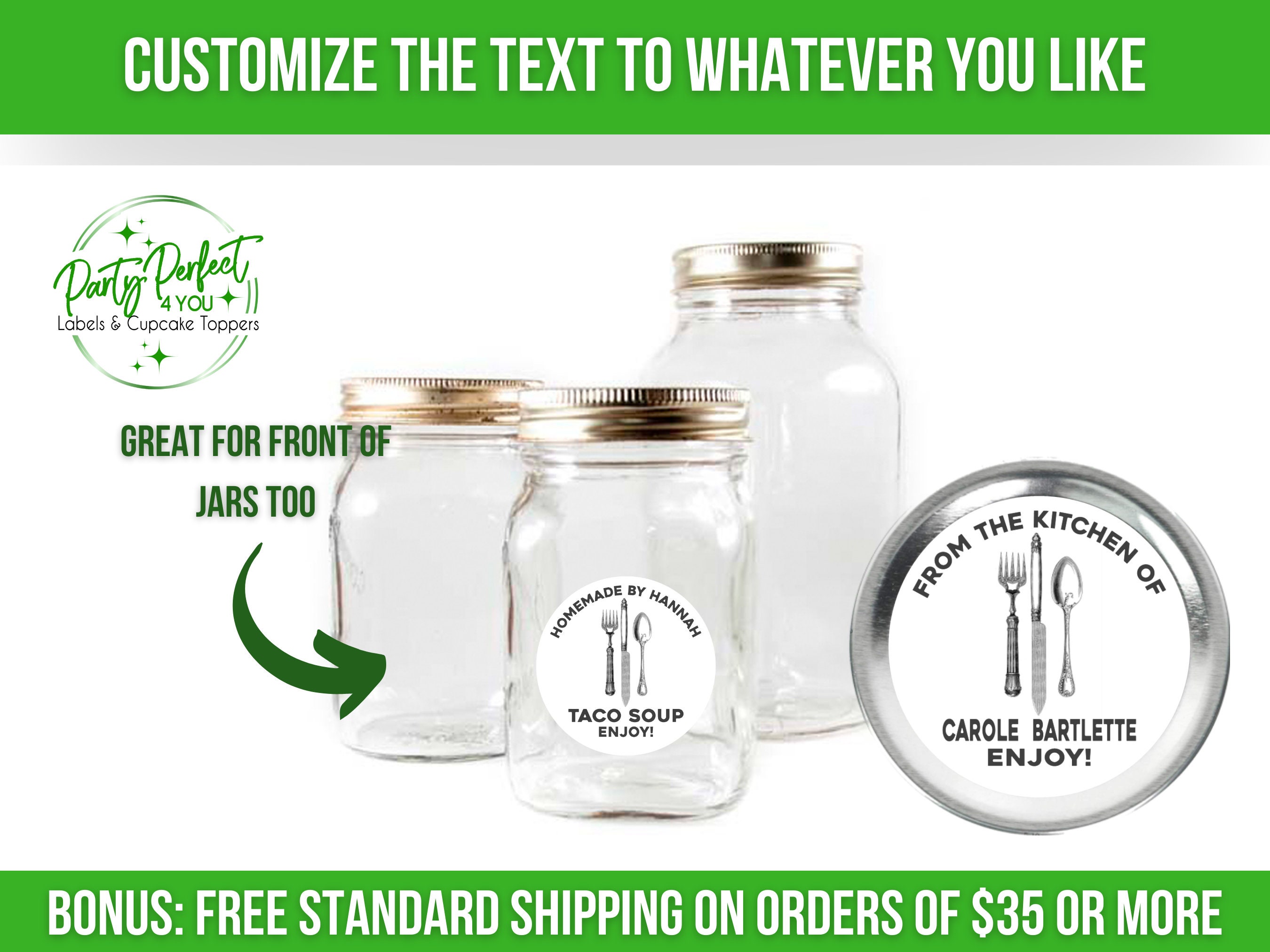 Custom Canning Label From the Kitchen of Gift Label Mason Jar Label ...