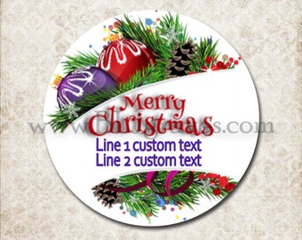 Personalized Christmas Stickers,  Merry Christmas Canning Labels, Christmas Mason Jar Sticker Labels, Party Favor Stickers D267