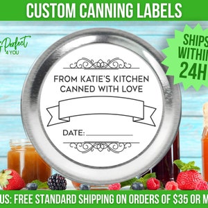 Custom From the Kitchen Of Labels Personalized Canning Labels