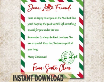 DIY Letter From Santa Printable Instant PDF Download Template