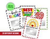 Teacher Appreciation Gift Card Holder Template Teacher Gift Tag Instant Download Printable Teacher Appreciation Gift DIY Gift Card