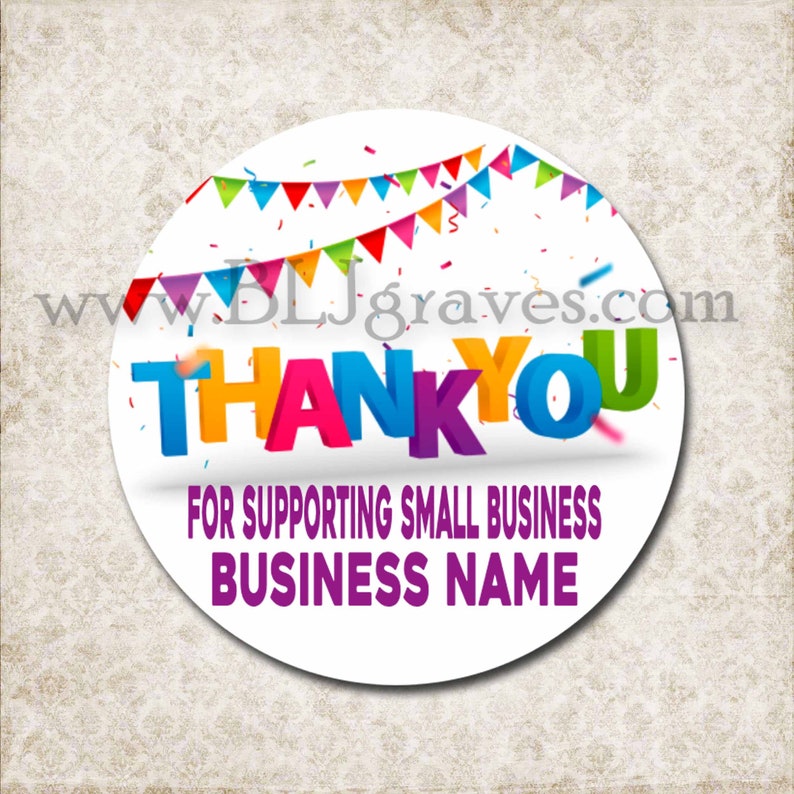 Custom Birthday Thank You Stickers Personalized Business - Etsy