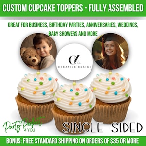 Personalized Logo Cupcake Toppers