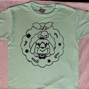 Japanese Game Isabelle Christmas Wreath T-SHIRT