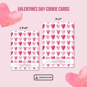 Tarjeta imprimible con galletas de Feliz Día de San Valentín, Mini tarjeta con galletas de amor, Mini tarjeta con galletas, Tarjetas con galletas, Etiqueta de regalo de San Valentín, Tarjeta con galletas para la escuela