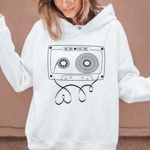 Mix Tape Love Songs SVG PNG | Retro Cassette Valentine Music & Song Design | Sublimation Digital File