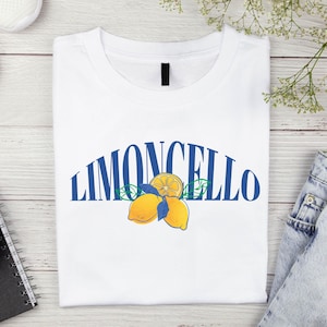 Limoncello PNG, Limoncello SVG, Italian Summer TShirt, Amalfi Coast Style, Lemon Shirt, Italian Drink Art, Limoncello Tee, Mediterranean Svg