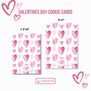 Valentine&#39;s Day Cookie Card: Printable Heart Design (Digital Download)