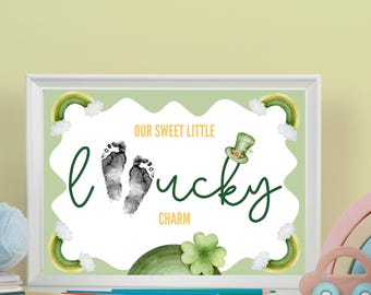 Empreinte artistique de la Saint-Patrick : souvenir de bébé (téléchargement numérique)