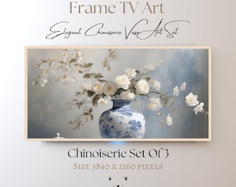 Chinoiserie Vase TV Art: Pastel Decor (Digitaler Download)