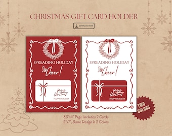 Christmas Gift Card Holders Printable, Spreading Holiday Cheer!