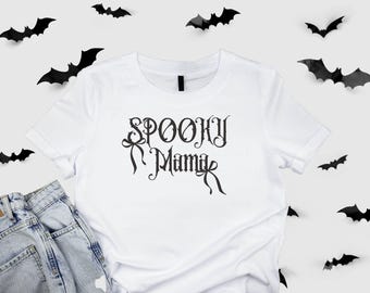 Spooky Mama SVG PNG | Halloween Mom Shirt Design | Fun Witchy Tee for Cricut & Sublimation | Digital Download