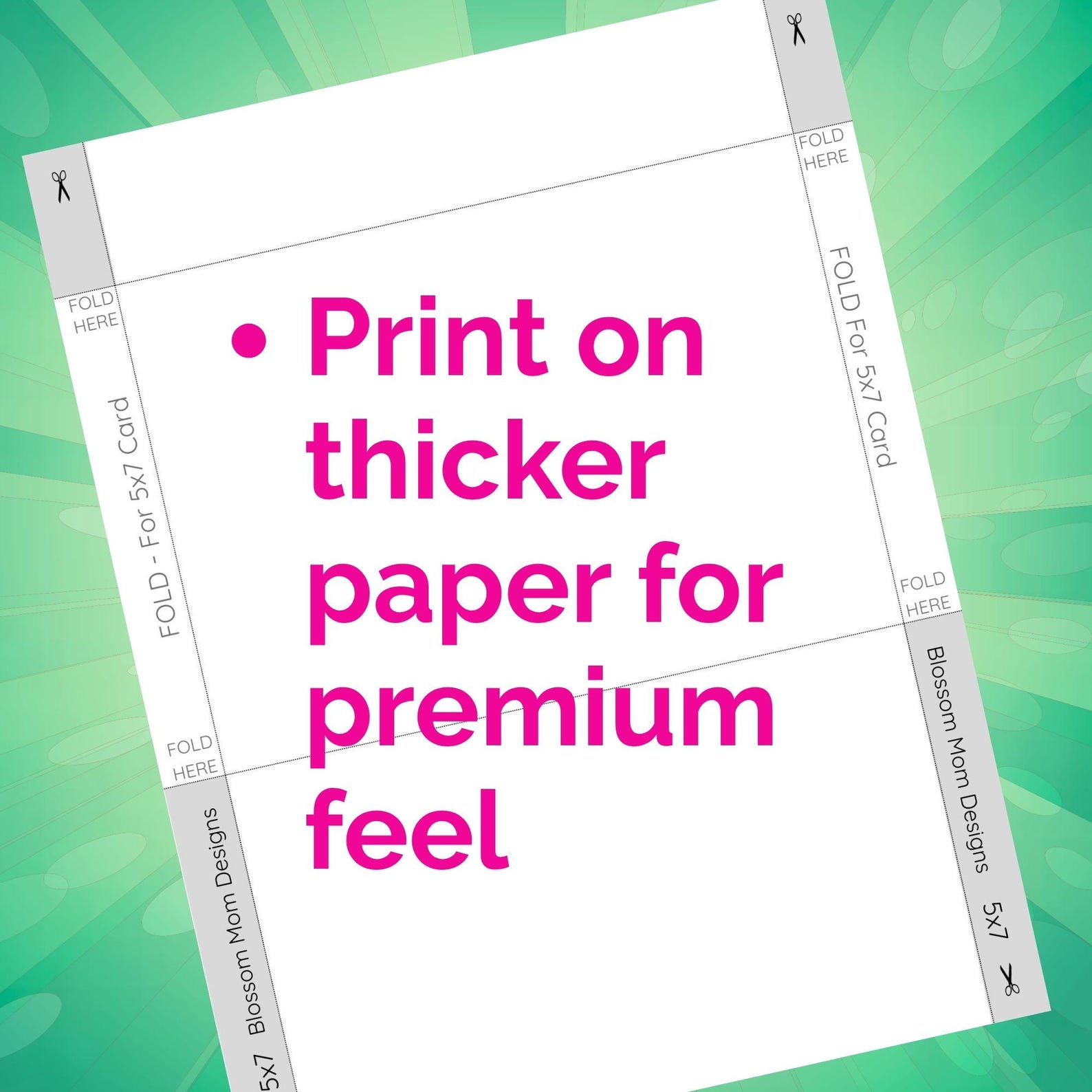 Printable Envelope Template for 5x7 Card, US Letter PDF (instant ...