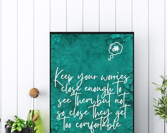 Inspirational Wall Art Inspirational Wall Prints Quote Office Decor Bedroom Decor Blue Green Motivational Quotes