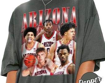 Vintage basketbalshirt Arizona, shirt Brayden Burries Jaden Bradley, Game Day retro shirt jaren 90