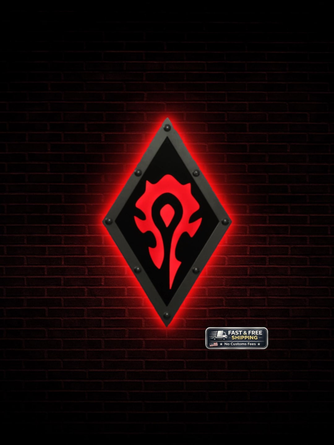 Horde In/sign Crimson Crest Horde Wall Light | World of Warcraft Inspired RGB LED ...