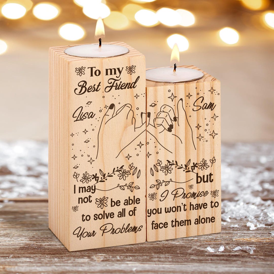 Candleholder We Are Best Friends My Mother And I 10in main image 0