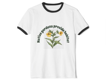 Native Plant Habitat Ringer T-Shirt – Eco-Friendly Cotton Tee