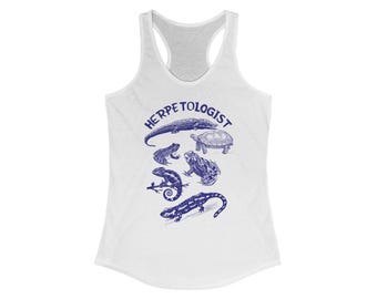 Herpetologist Racerback Tank Top, Reptile & Amphibian Biologist Pride