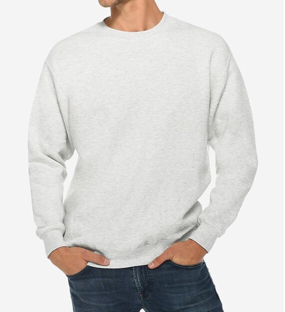 Oatmeal Heather Premium Crewneck Sweatshirt Etsy UK