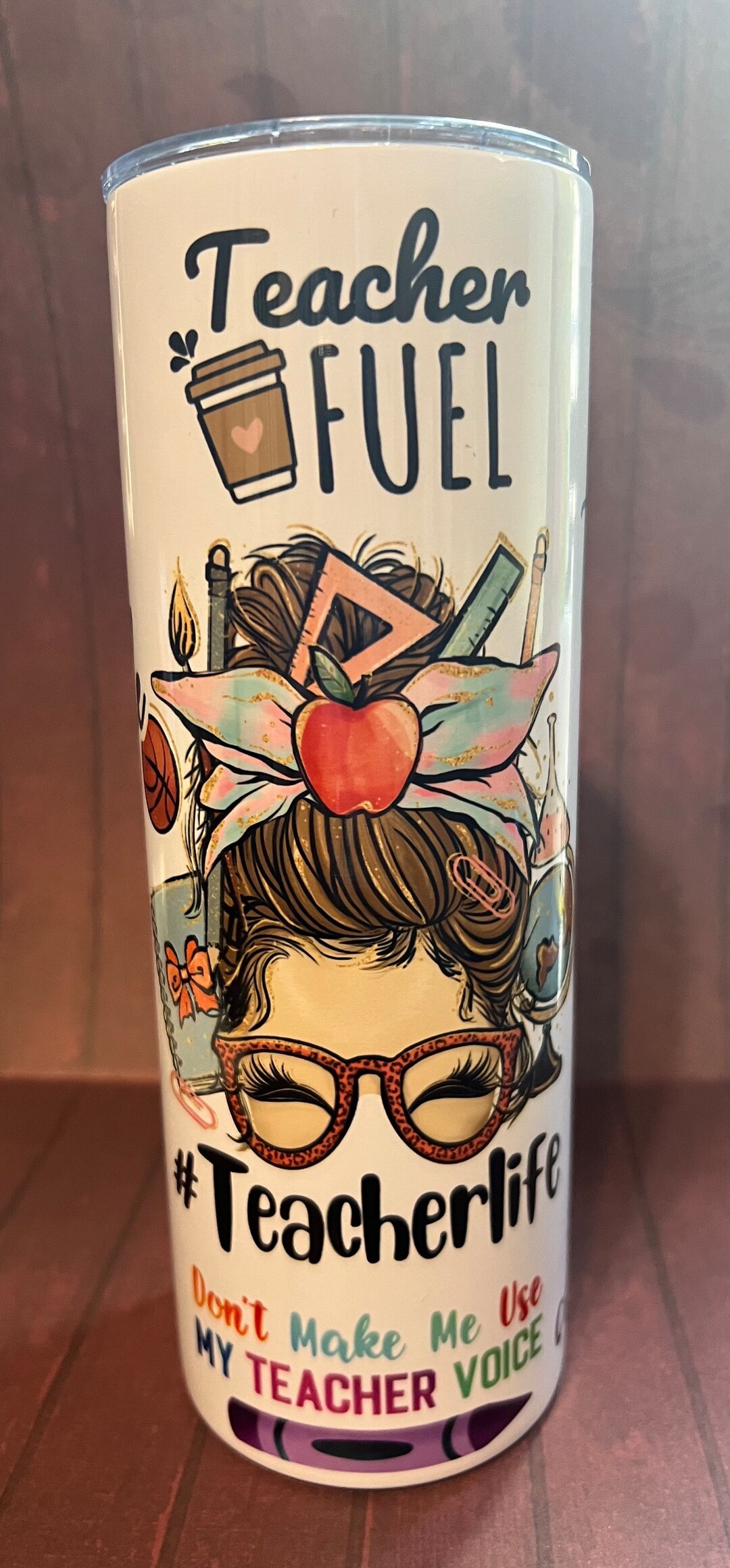Teacherlife 20 Oz Skinny Tumbler Teacher Gift End of School Gift - Etsy