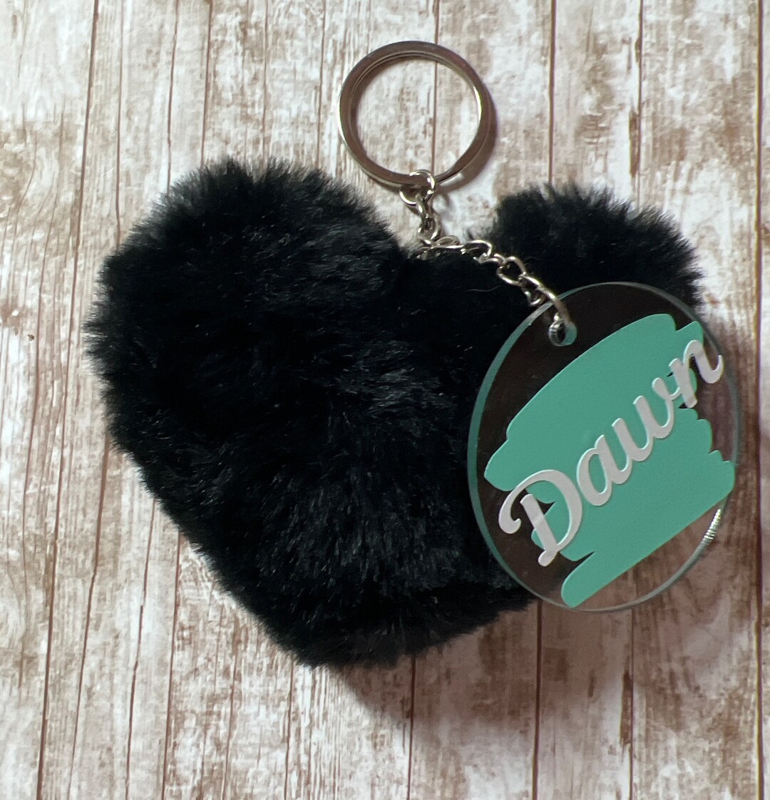 Plush Personalize Heart Keychain Back Pack Accessory Purse Accessory - Etsy