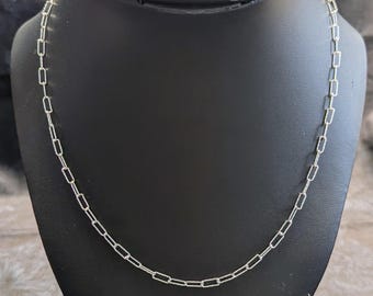 Sterling Silver Paperclip Necklace